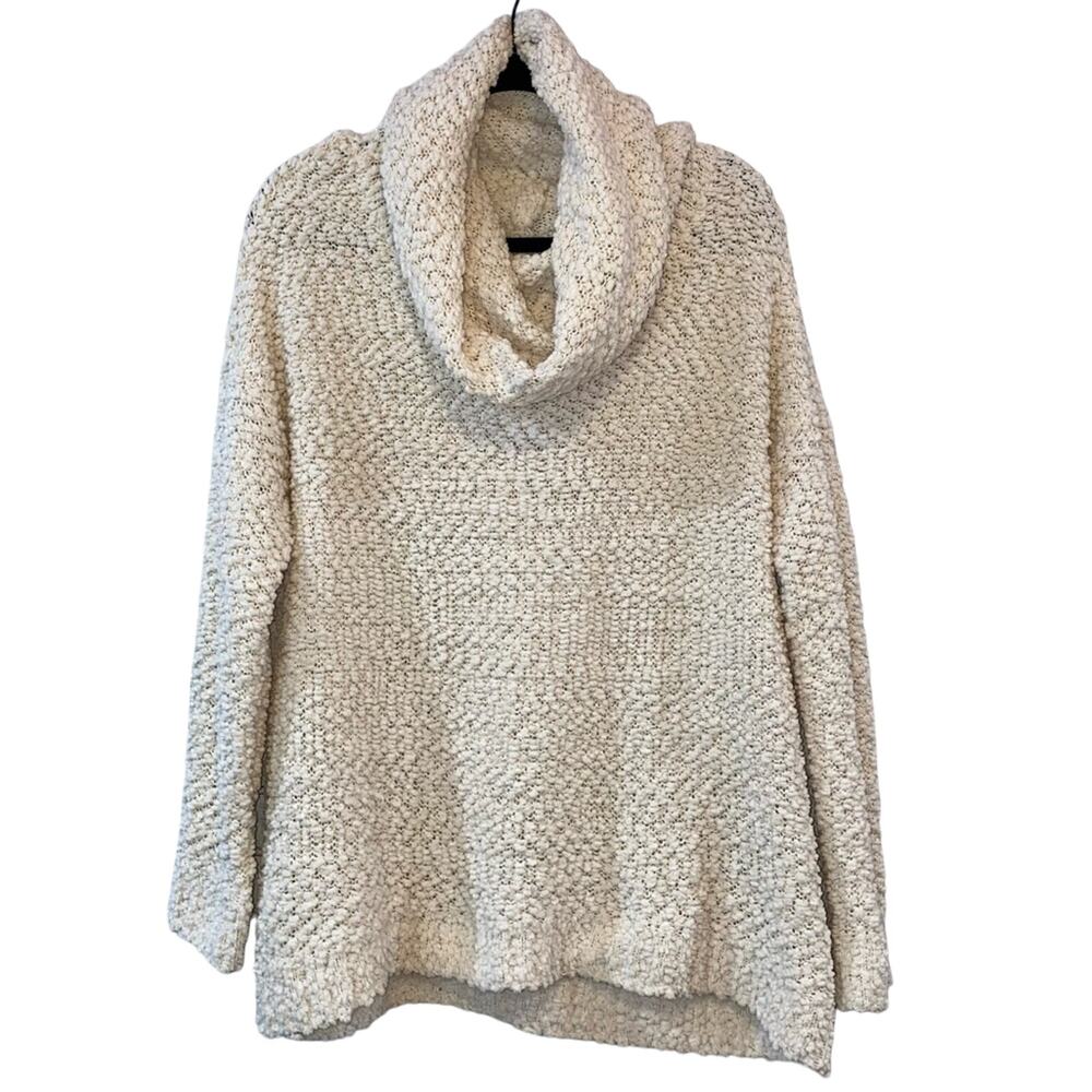 Altar'd State Cream Chunky Knit Cowl Neck‎ Sweater Medium Cozy Boho Oversized